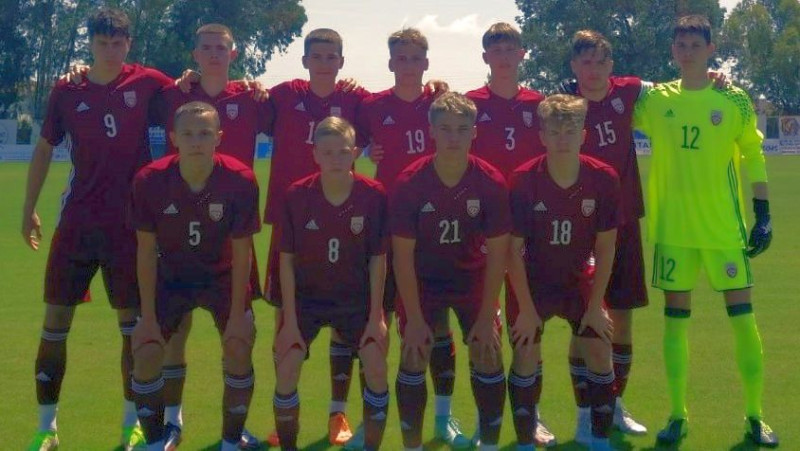 Latvijas U17 izlase pārbaudes turnīrā piekāpjas Kipras U15 futbolistiem