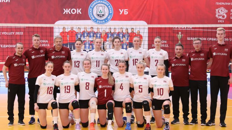 Latvijas U-21 sieviešu izlase Serbijā sāk ar zaudējumu četros setos