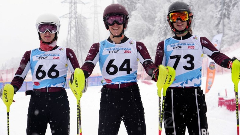 Latviešiem Jaunatnes ziemas olimpiādē vietas beigu daļā kalnu slēpošanas nobraucienā