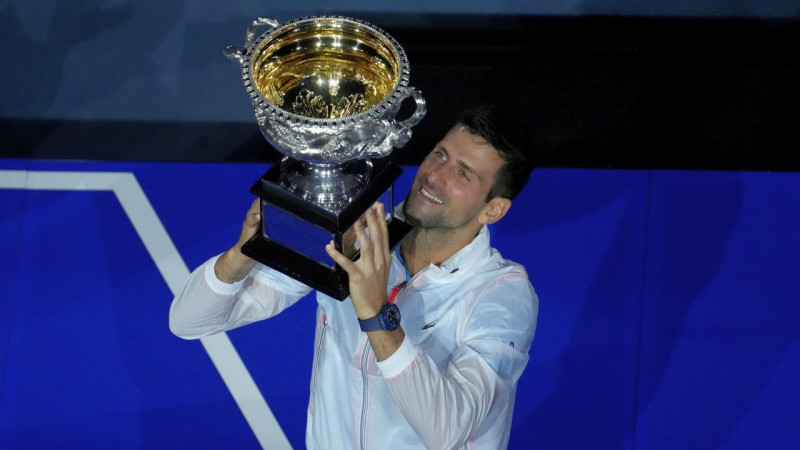 Džokovičam 22. "Grand Slam" tituls un desmit no desmit "Australian Open" finālos
