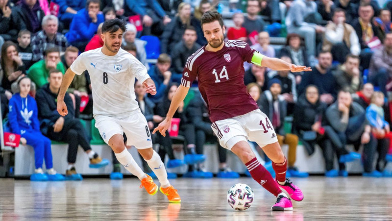 Latvijas telpu futbolisti arī otrajā pārbaudes spēlē piekāpjas Izraēlai