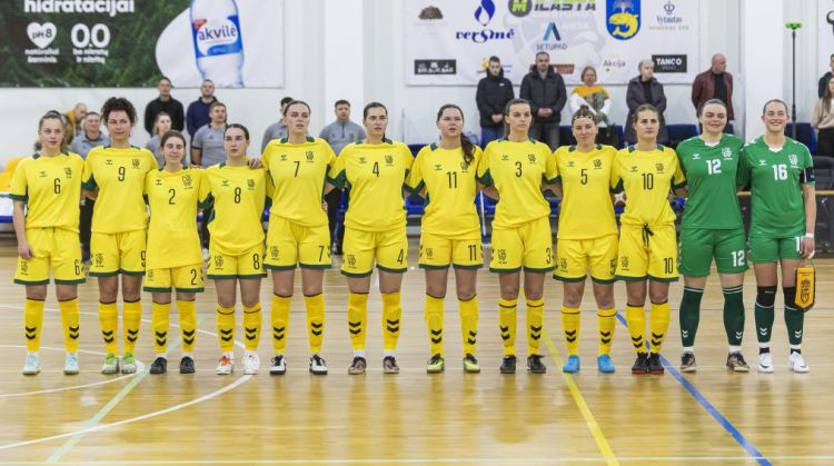Latvijas sieviešu telpu futbola izlase uzvar pirmajā pārbaudes spēlē Lietuvā