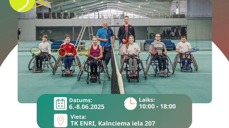 Nākamnedēļ Rīgā norisināsies ratiņtenisa nometne