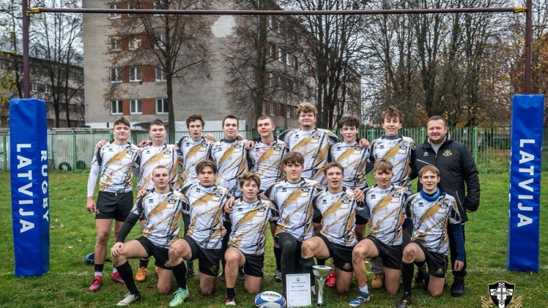"Livonia" izcīna atjaunoto Latvijas kausu U-18 vecuma grupā regbijā XV