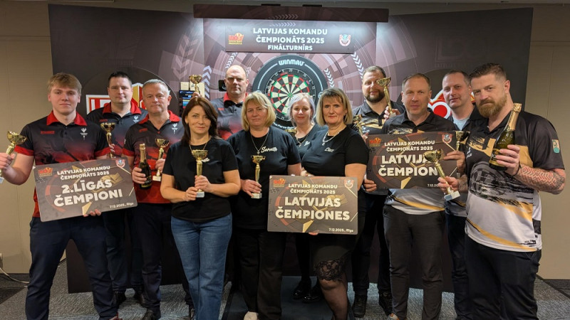 LČ komandām šautriņu mešanā "The Teacher’s" aizstāv titulu, "Zeltenes" pārspēj čempiones