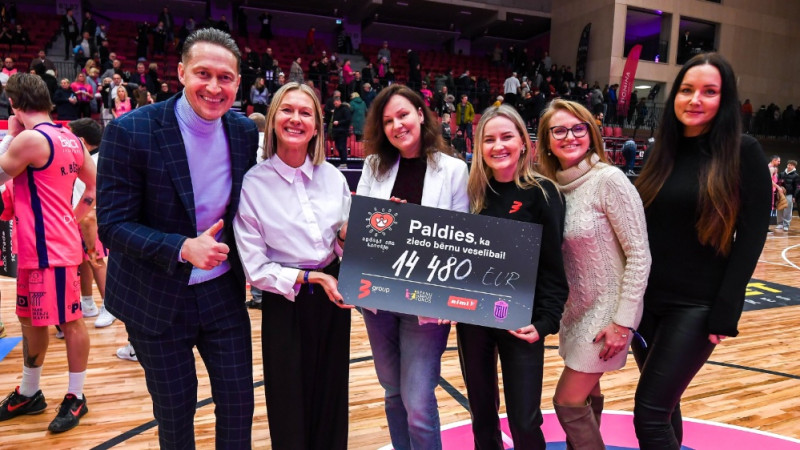 "Rīgas Zeļļu" spēlē labdarībai saziedoti 14,5 tūkstoši eiro