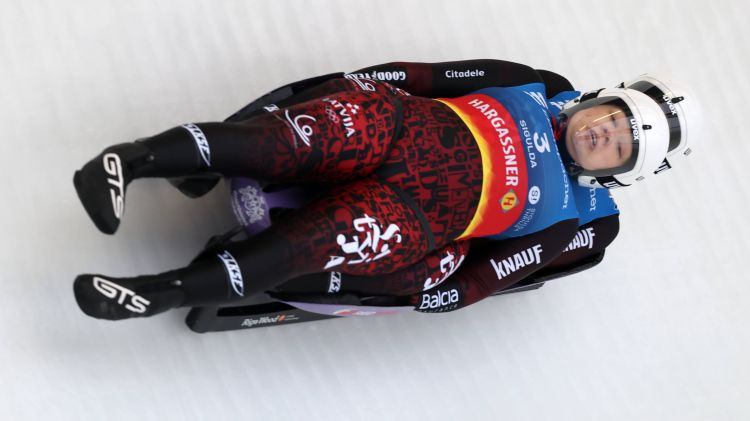 Latvijas kamanu stafetei godalga Siguldā, Vācija un Itālija paliek bez rezultāta