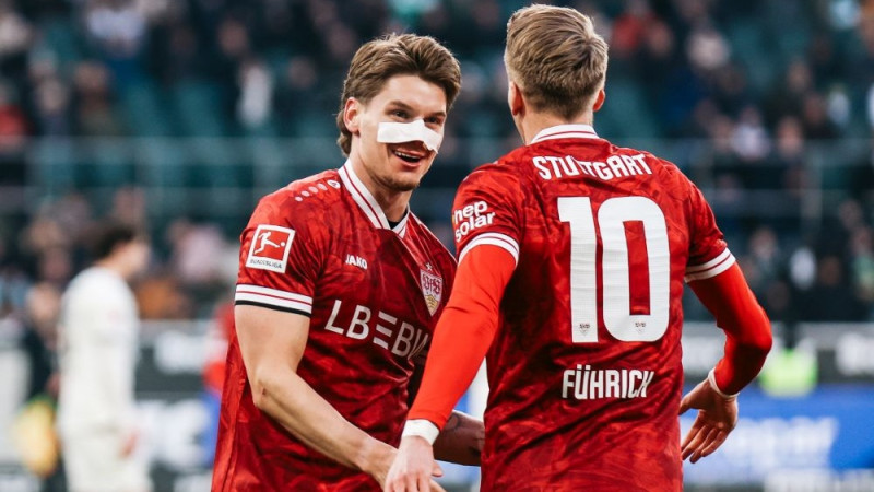 ″Stuttgart″ sēriju bez zaudējumiem Bundeslīgā pagarina līdz septiņām spēlēm