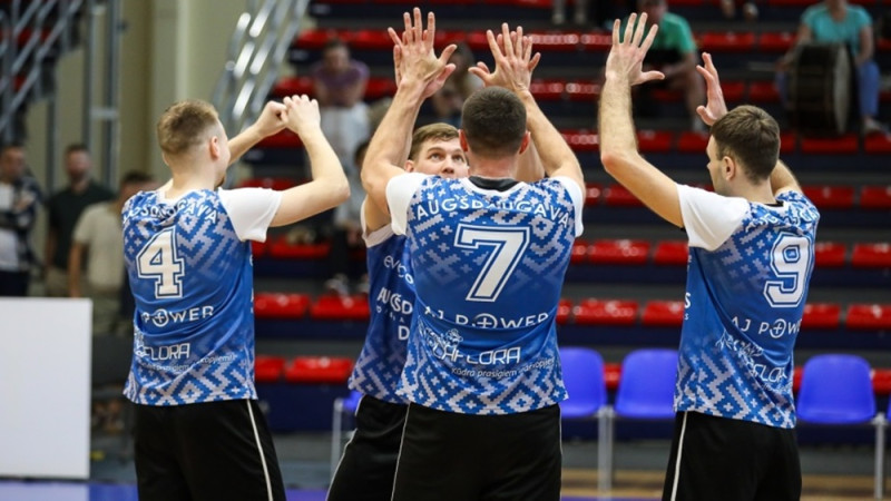 "Augšdaugavas" volejbolisti Latvijas čempionāta spēlēs cīnīsies par pirmo vietu līgā