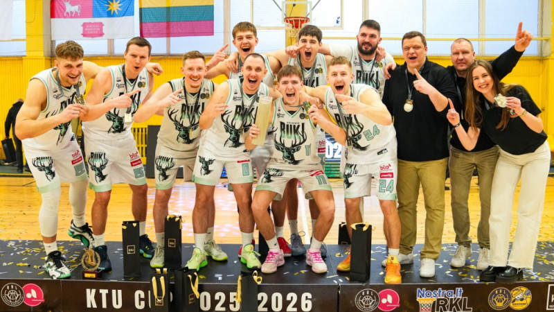 "Gulbenes Buki" aizstāv Latvijas basketbola godu un triumfē KTU kausa finālā
