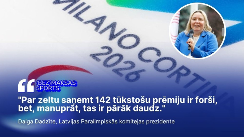 ″Summas ir ļoti lielas...″ Dadzīte par prēmijām un to nepieciešamību