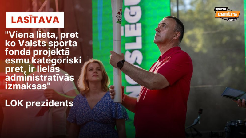 Lazdiņš: "Valsts sporta fondam jāpaceļ rokās nauda, kas šobrīd vienkārši stāv zemē"