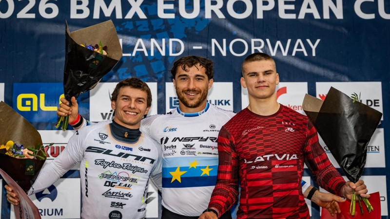 Laake un Apels skarbos apstākļos izcīna trešās vietas BMX Eiropas kausa devītajā posmā